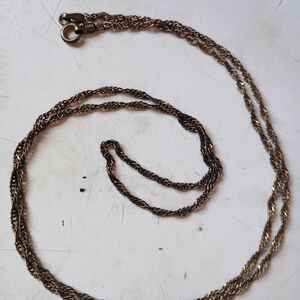 Vintage Italian Copper Rope Chain Necklace